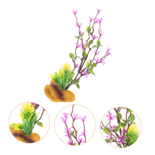 Sashimi Ornaments Flower Arrangement Plastic Dishes Purple