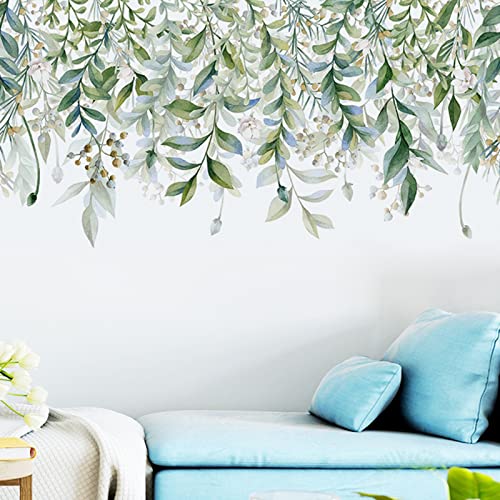 Leaf Wall Stickers String Of Leaf (Green, One Size)