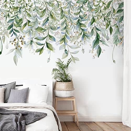 Leaf Wall Stickers String Of Leaf (Green, One Size)