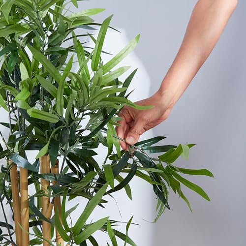 Artificial Fake Bamboo Plant with Plastic Planter Pot, 100 cm