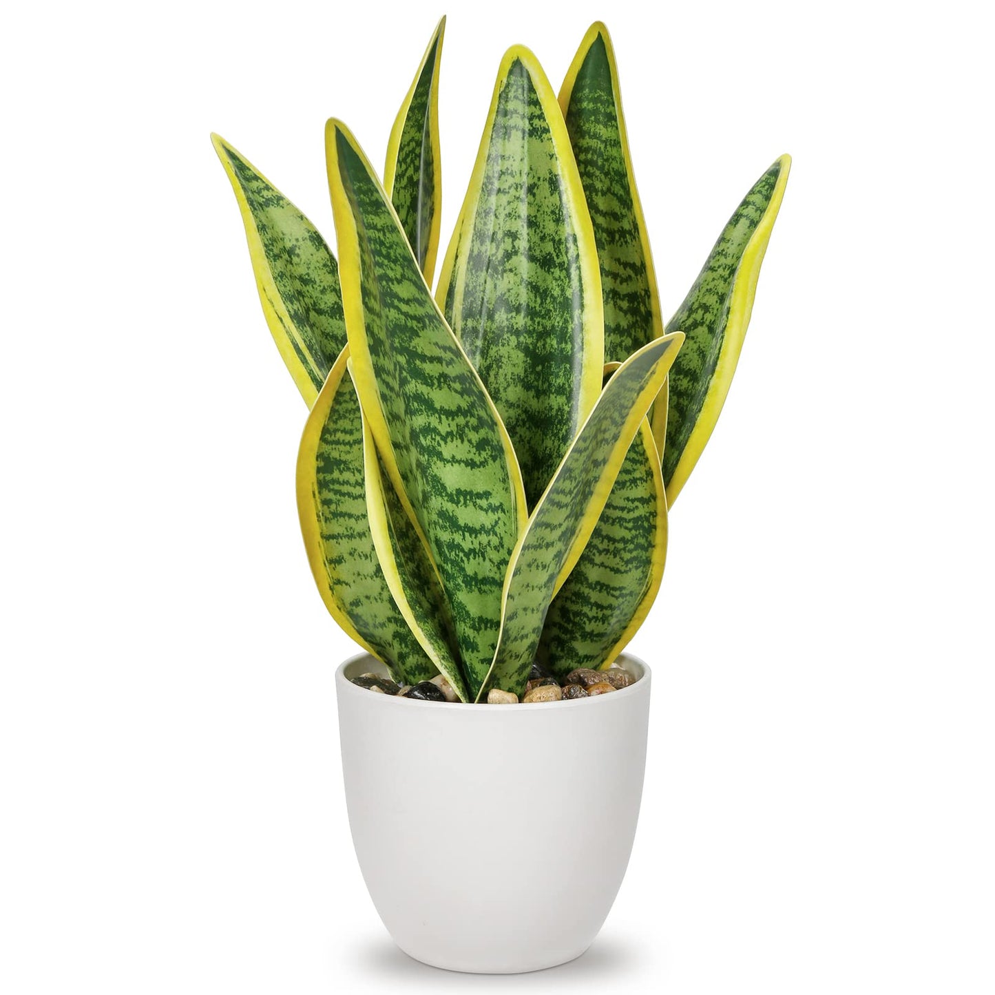 Artificial Snake Plant in Pots Fake Plants Potted, 33cm