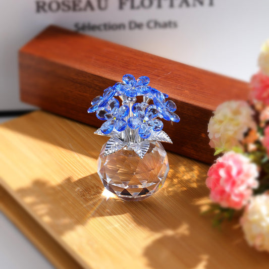 Crystal Forget-Me-Not Bouquet Figurines