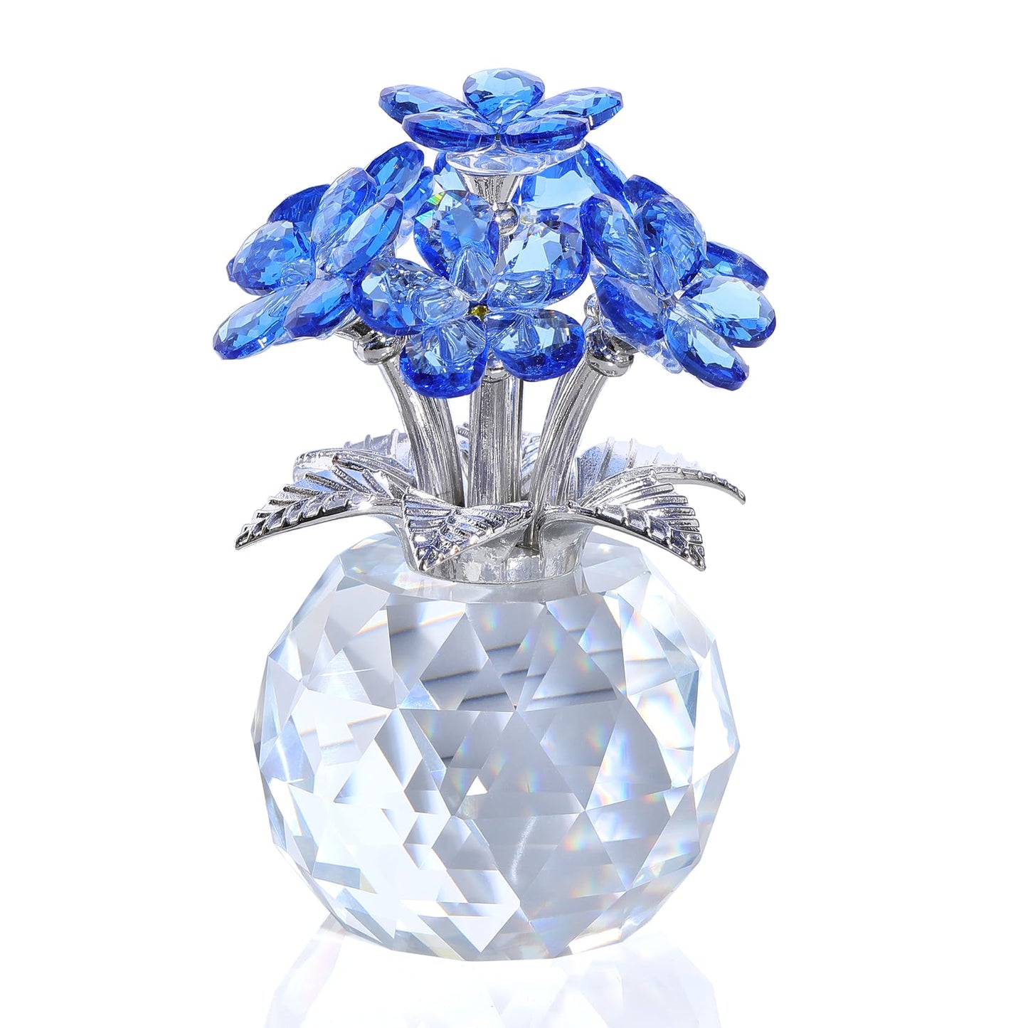 Crystal Forget-Me-Not Bouquet Figurines