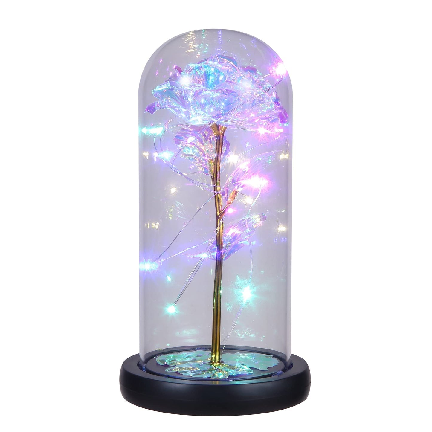 Galaxy Rose Beauty and The Beast Rose in Glass Dome