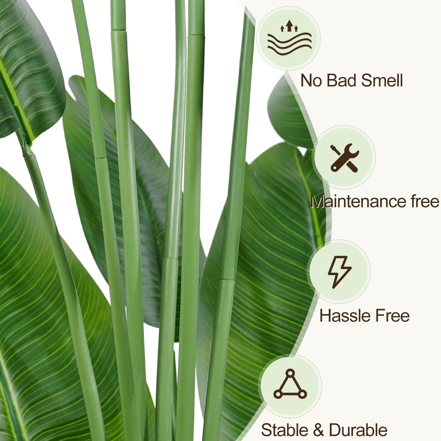 Artificial Bird of Paradise Plant Outdoor 150CM Fake Tropical Banana Tree with 10 Leaves-Perfect Faux Plants for Indoor 1Pack