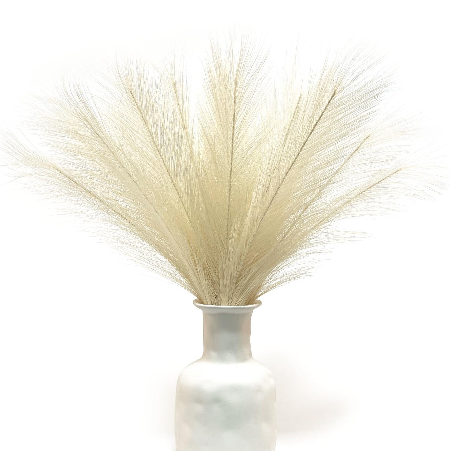 20PCS Artificial Pampas Grass Faux Boho Beige Pampas Grass, 18"/46cm