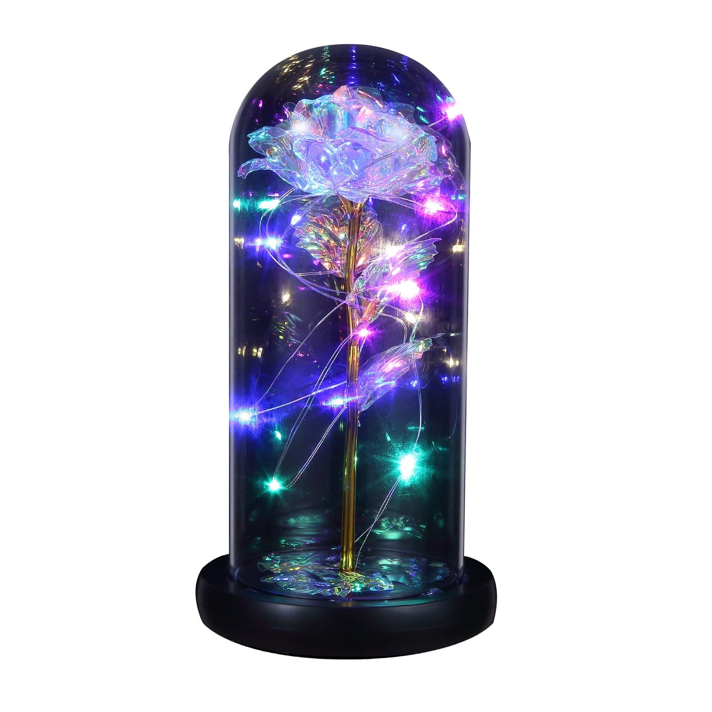 Galaxy Rose Beauty and The Beast Rose in Glass Dome