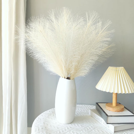 20PCS Artificial Pampas Grass Faux Boho Beige Pampas Grass, 18"/46cm