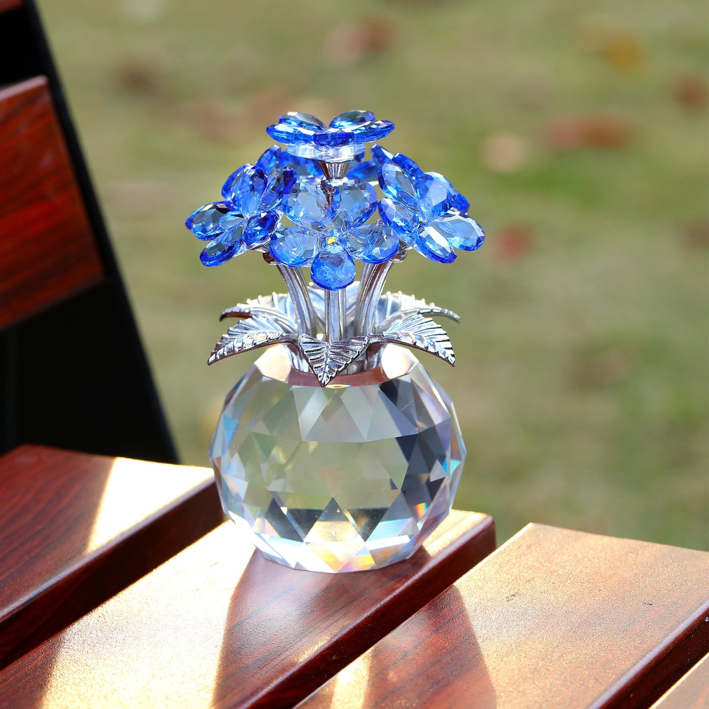 Crystal Forget-Me-Not Bouquet Figurines