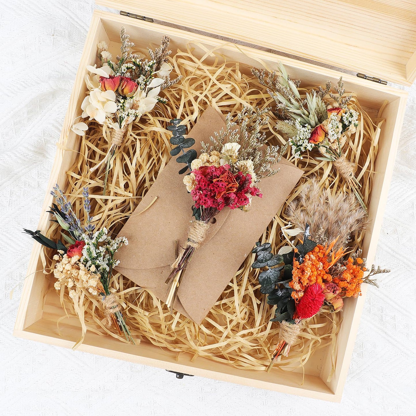 6PCS Mini Boho Dried Flower Bouquet Dried Flowers Small Bouquets