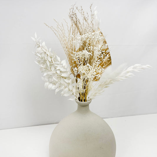 Gold White Dried Flowers Bouquet